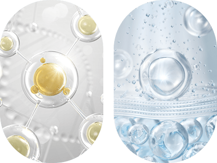 Molecular structures with gold and silver spheres.